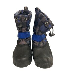 Northside Kids size 10 Black Blue Faux Fur Lining Waterproof Winter Boots